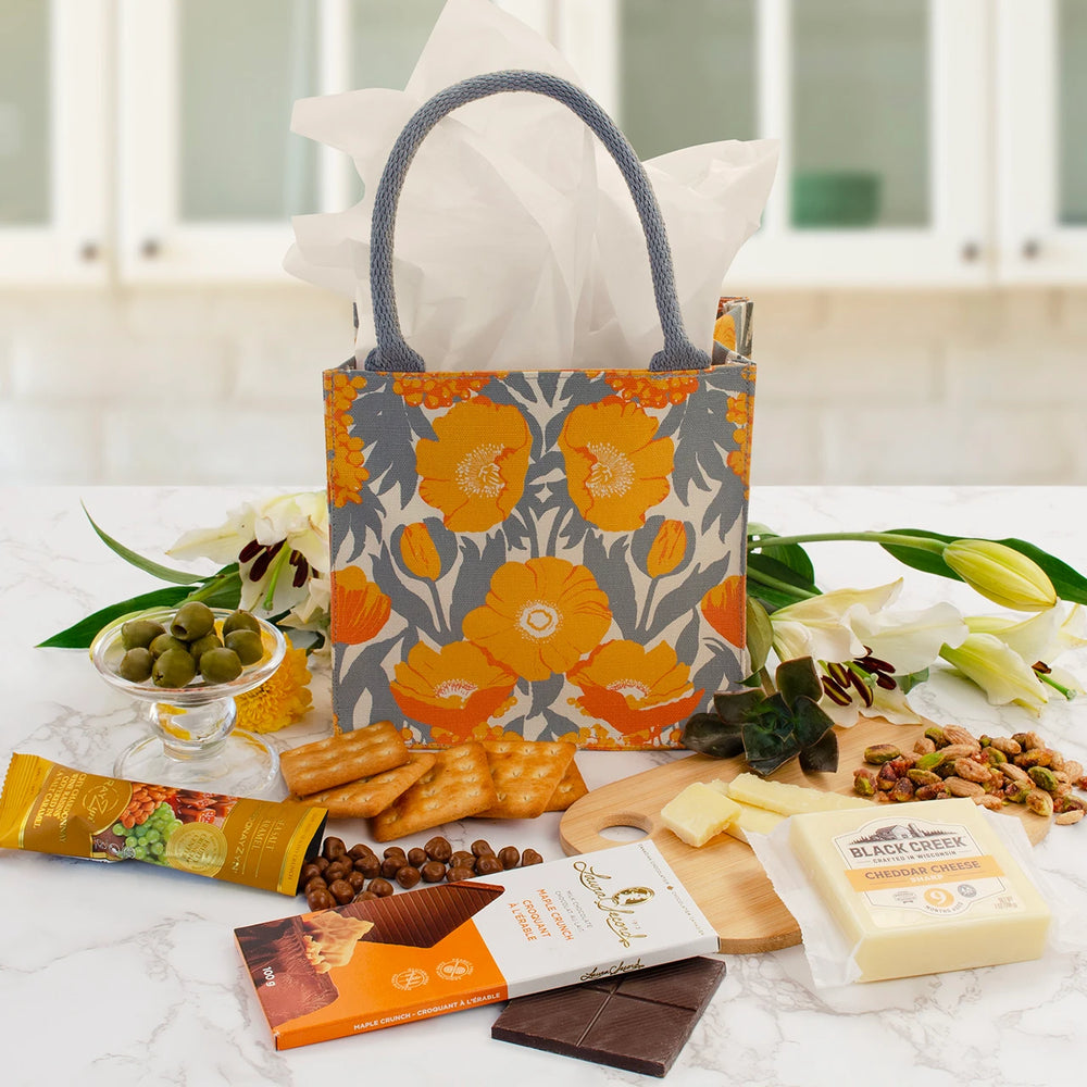 Poppin' Poppies Cheese & Crackers Gift Tote
